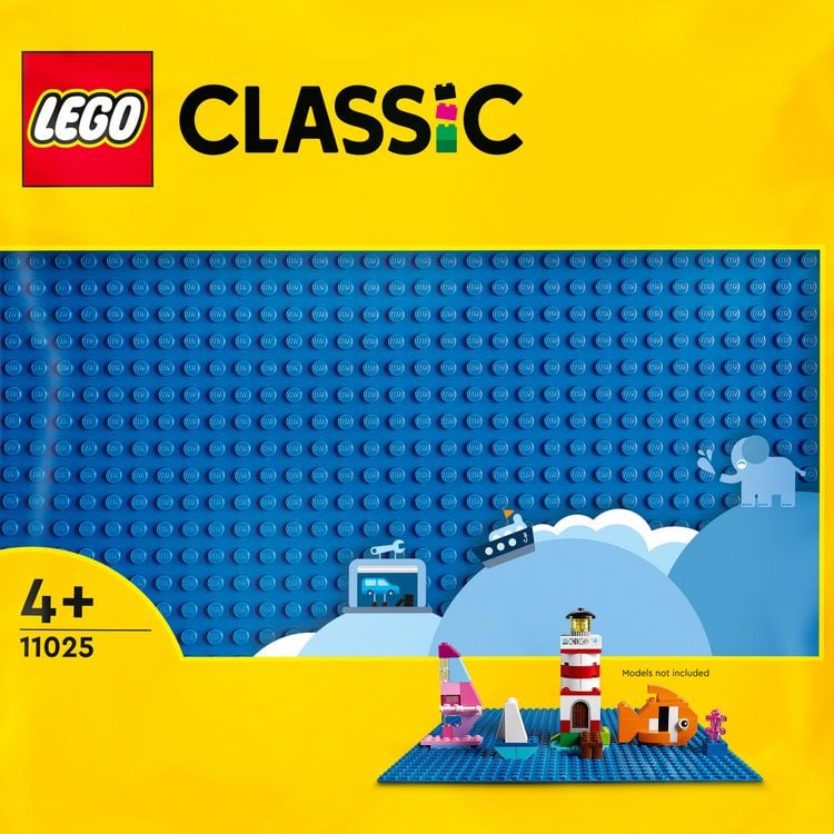 Produktbild: LEGO Classic 11025 Blaue Bauplatte, Grundplatte f&uuml;r LEGO Sets, 32x32 Noppen, in 25x25 cm