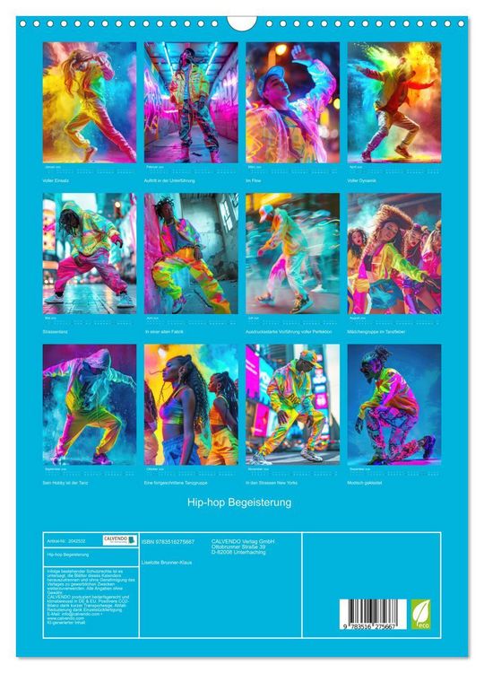 Produktbild: Hip-hop Begeisterung (Wandkalender 2026 DIN A3 hoch), CALVENDO Monatskalender