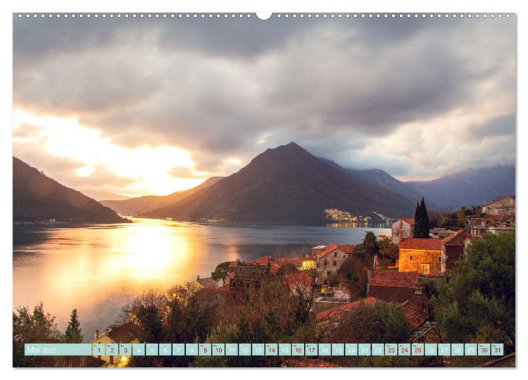 Produktbild: Perast in Montenegro - Romantisches St&auml;dtchen in faszinierender Landschaft (Wandkalender 2026 DIN A2 quer), CALVENDO Monatskalender