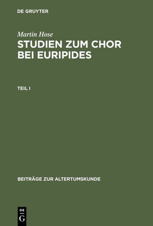 Produktbild: Studien zum Chor bei Euripides