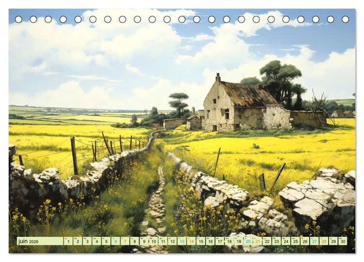 Produktbild: Une vie &agrave; la campagne (Calendrier de bureau 2026 DIN A5 vertical), CALVENDO calendrier mensuel