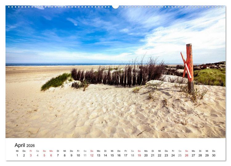 Produktbild: Borkum - Inselblicke (hochwertiger Premium Wandkalender 2026 DIN A2 quer), Kunstdruck in Hochglanz