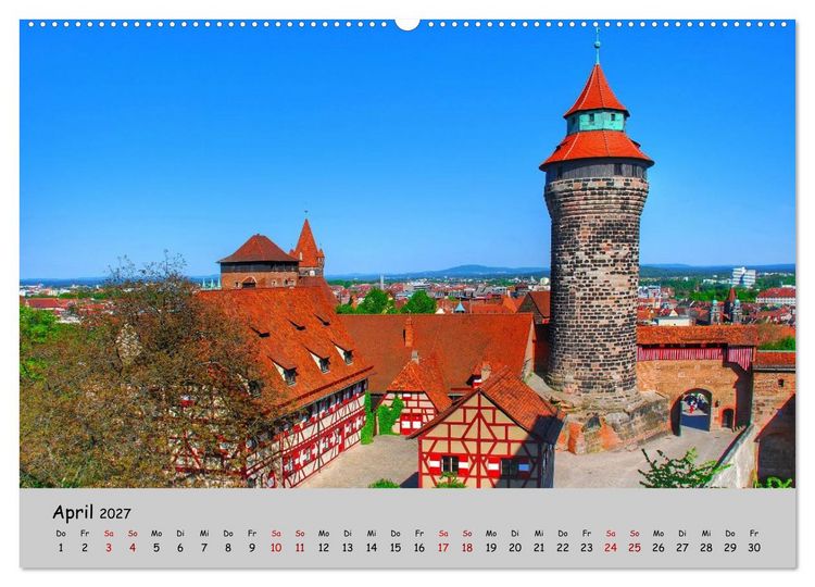 Produktbild: N&uuml;rnberg. Du bist so sch&ouml;n (Wandkalender 2027 DIN A2 quer), CALVENDO Monatskalender