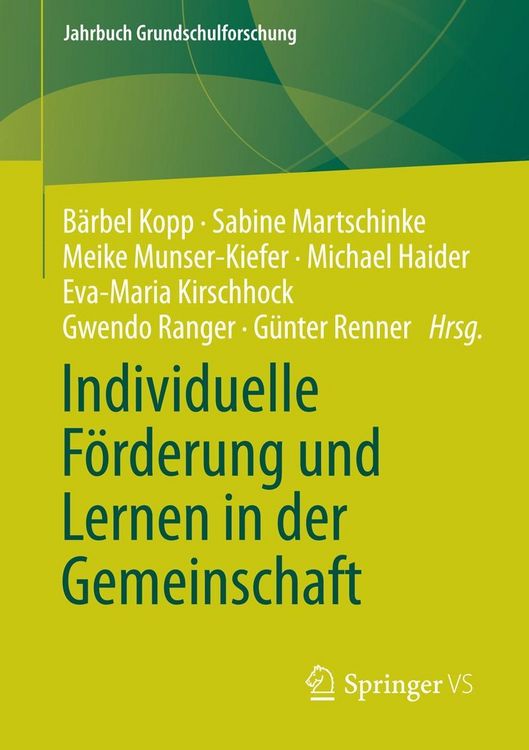Produktbild: Individuelle F&ouml;rderung und Lernen in der Gemeinschaft