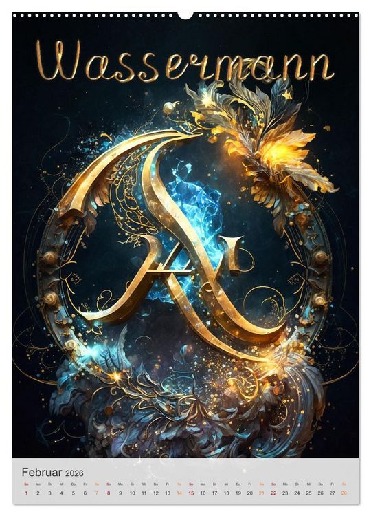 Produktbild: Fantasievolle Sternzeichen (hochwertiger Premium Wandkalender 2026 DIN A2 hoch), Kunstdruck in Hochglanz