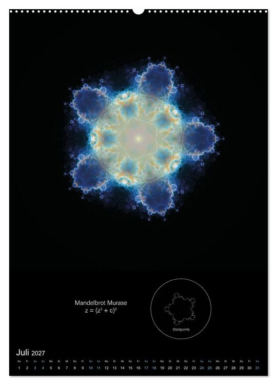 Produktbild: Buddhabrot fractal art (Wandkalender 2027 DIN A2 hoch), CALVENDO Monatskalender