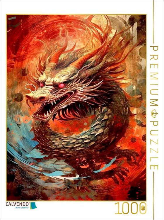 Produktbild: CALVENDO Puzzle Chinesischer Drache | 1000 Teile Lege-Gr&ouml;&szlig;e 64x48cm Foto-Puzzle f&uuml;r gl&uuml;ckliche Stunden