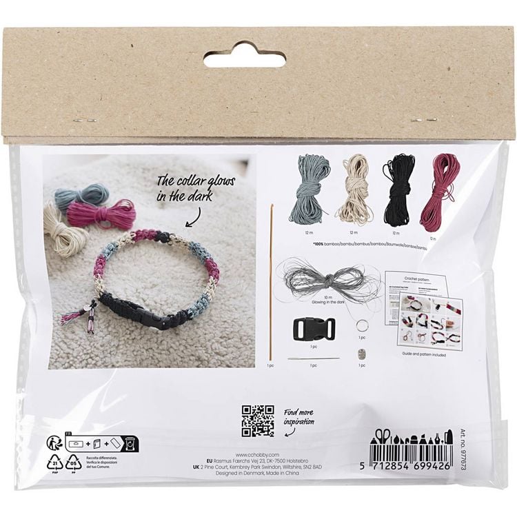 Produktbild: Creativ Company DIY Sets Stricken & H&auml;keln Mini Kreativ Set H&auml;keln , Hundehalsband, Kreativ Box