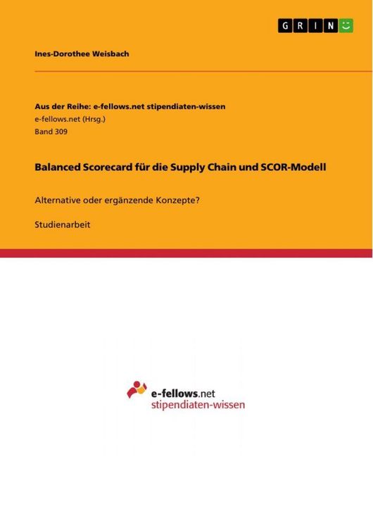 Produktbild: Balanced Scorecard f&uuml;r die Supply Chain und SCOR-Modell