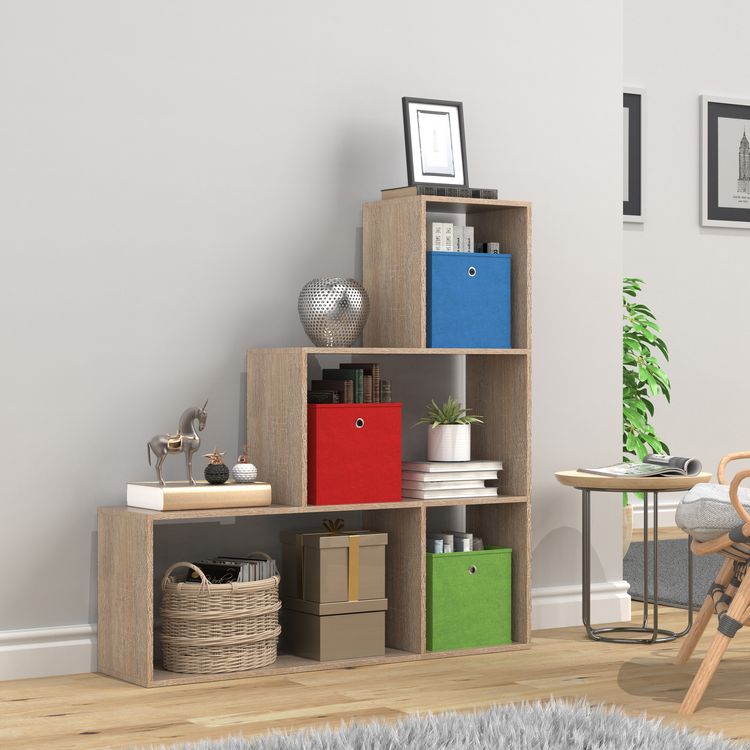 Produktbild: Holz Regal Raumteiler Standregal B&uuml;cher Dubila M