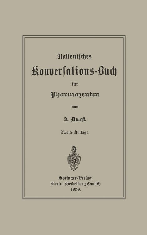 Produktbild: Italienisches Konversations-Buch f&uuml;r Pharmazeuten