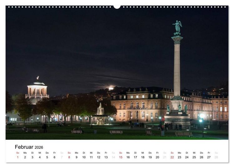 Produktbild: stadtansichten stuttgart (hochwertiger Premium Wandkalender 2026 DIN A2 quer), Kunstdruck in Hochglanz
