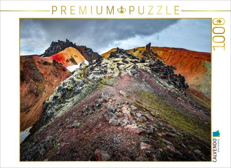 Produktbild: CALVENDO Puzzle Island, Lavafeld in der N&auml;he des Vulkans Brennisteinsalda | 1000 Teile Lege-Gr&ouml;&szlig;e 64x48cm Foto-Puzzle f&uuml;r gl&uuml;ckliche Stunden