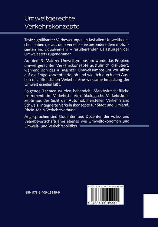 Produktbild: Umweltgerechte Verkehrskonzepte