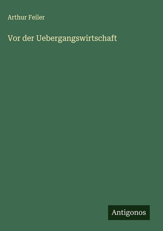 Produktbild: Vor der Uebergangswirtschaft