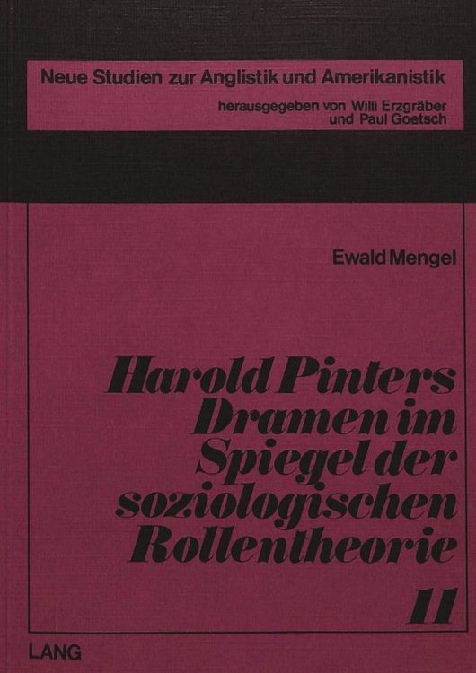 Produktbild: Harold Pinters Dramen im Spiegel der soziologischen Rollentheorie