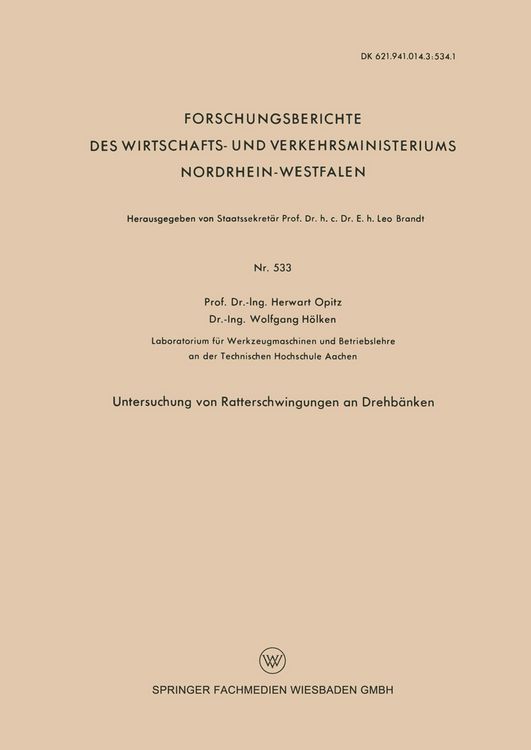 Produktbild: Untersuchung von Ratterschwingungen an Drehb&auml;nken