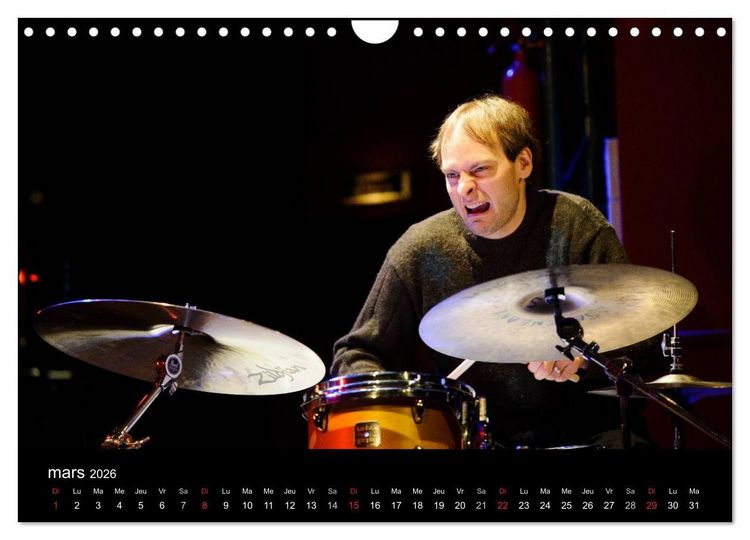Produktbild: Jazz drums (Calendrier mural 2026 DIN A4 vertical), CALVENDO calendrier mensuel