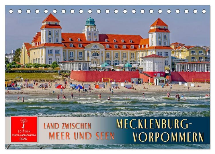 Produktbild: Mecklenburg-Vorpommern - Land zwischen Meer und Seen (Tischkalender 2026 DIN A5 quer), CALVENDO Monatskalender