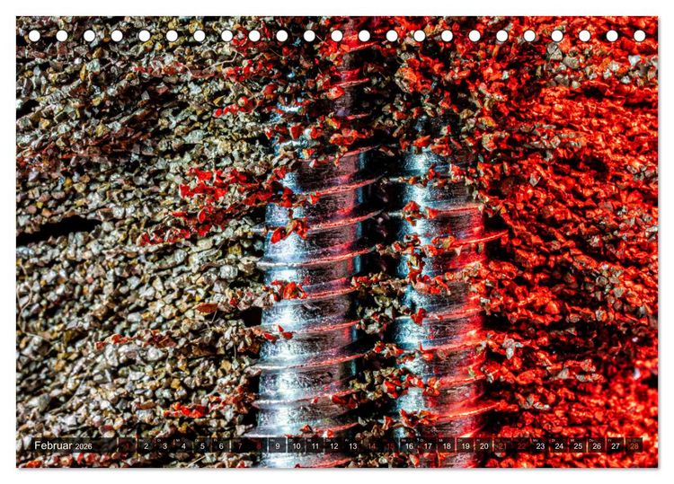 Produktbild: Experimentelle Makrofotografie mit Eisenpulver und Aluminiumfolie (Tischkalender 2026 DIN A5 quer), CALVENDO Monatskalender