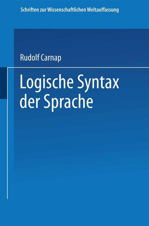 Produktbild: Logische Syntax der Sprache
