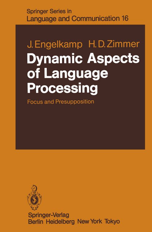 Produktbild: Dynamic Aspects of Language Processing