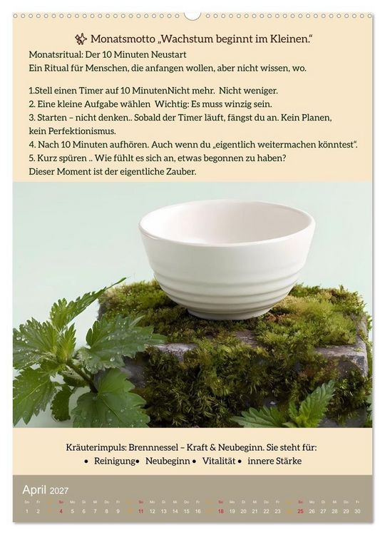 Produktbild: ALLTAGSMAGIE Ein Jahr voller kleiner Rituale (hochwertiger Premium Wandkalender 2027 DIN A2 hoch), Kunstdruck in Hochglanz