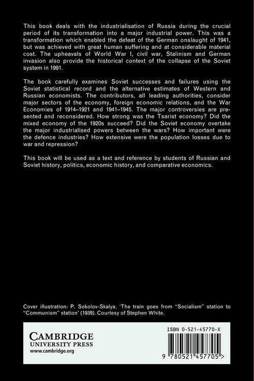 Produktbild: The Economic Transformation of the Soviet Union, 1913 1945