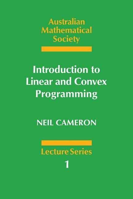 Produktbild: Introduction to Linear and Convex Programming