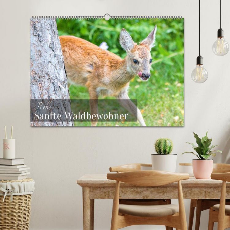 Produktbild: Rehe - Sanfte Waldbewohner (Wandkalender 2026 DIN A2 quer), CALVENDO Monatskalender