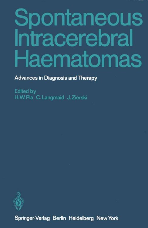 Produktbild: Spontaneous Intracerebral Haematomas