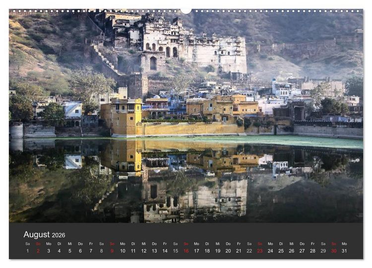 Produktbild: Indien 2026 Tempel, Tiger und Pal&auml;ste (Wandkalender 2026 DIN A2 quer), CALVENDO Monatskalender