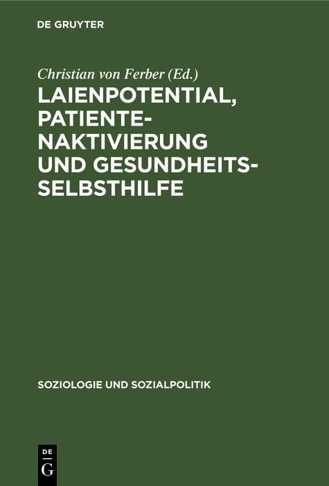 Produktbild: Laienpotential, Patientenaktivierung und Gesundheitsselbsthilfe