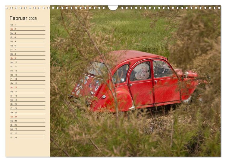 Produktbild: Citro&euml;n 2CV - Ente rot (Wandkalender 2025 DIN A3 quer), CALVENDO Monatskalender