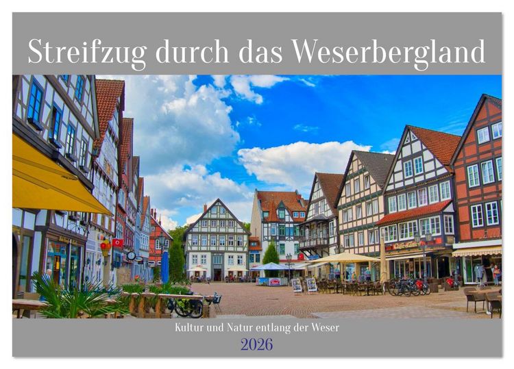 Produktbild: Streifzug durch das Weserbergland (Tischkalender 2026 DIN A5 quer), CALVENDO Monatskalender