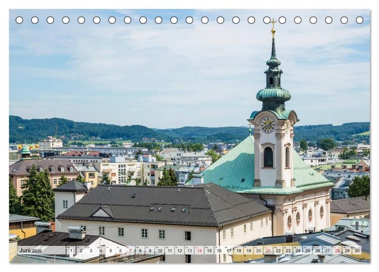 Produktbild: SALZBURG Blicke auf die Mozartstadt (Tischkalender 2026 DIN A5 quer), CALVENDO Monatskalender