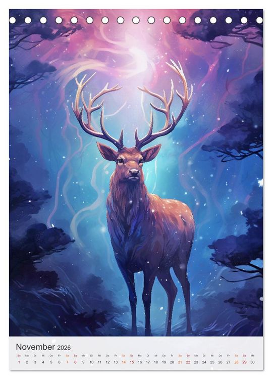 Produktbild: Magische Tierwelt (Tischkalender 2026 DIN A5 hoch), CALVENDO Monatskalender