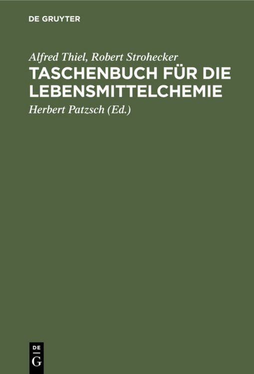 Produktbild: Taschenbuch f&uuml;r die Lebensmittelchemie