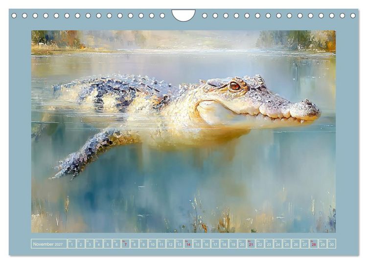 Produktbild: Krokodile. Stille Kraft irgendwo am Wasser (Wandkalender 2027 DIN A4 quer), CALVENDO Monatskalender
