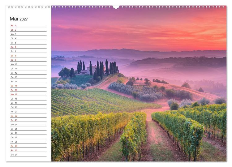 Produktbild: Zwischen Reben und Himmel (hochwertiger Premium Wandkalender 2027 DIN A2 quer), Kunstdruck in Hochglanz