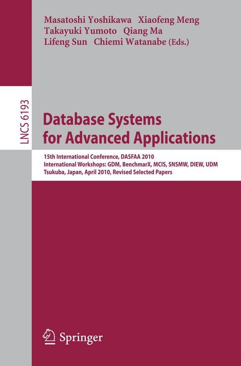 Produktbild: Database Systems for Advanced Applications