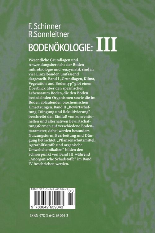 Produktbild: Boden&ouml;kologie: Mikrobiologie und Bodenenzymatik Band III