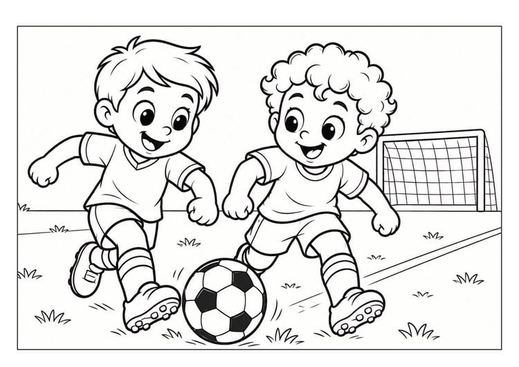 Produktbild: Kleine Kicker ganz gro&szlig;! &ndash; Fu&szlig;ball Malbuch ab 4 Jahren f&uuml;r Jungs mit 50 Ausmalbildern