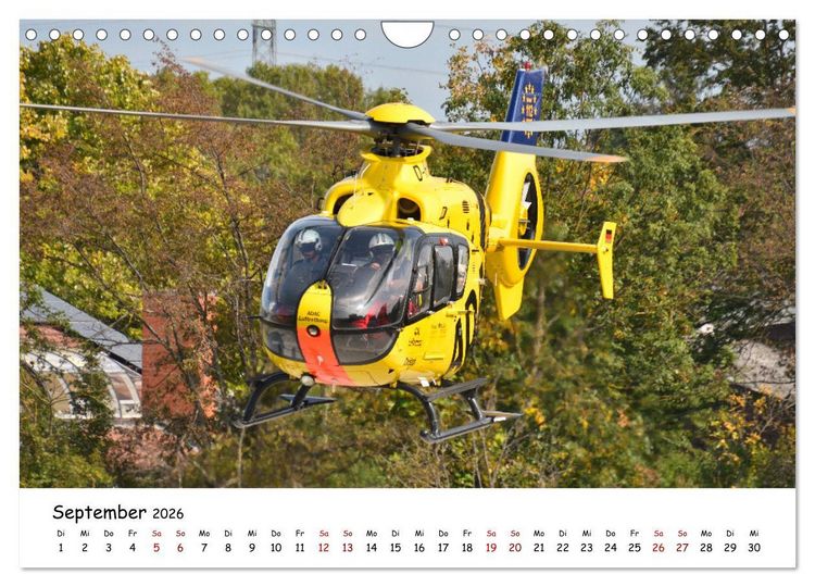 Produktbild: Die beeindruckende Welt der Hubschrauber (Wandkalender 2026 DIN A4 quer), CALVENDO Monatskalender