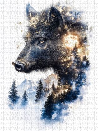 Produktbild: CALVENDO Puzzle Wildschwein | 1000 Teile Lege-Gr&ouml;&szlig;e 64x48cm Foto-Puzzle f&uuml;r gl&uuml;ckliche Stunden