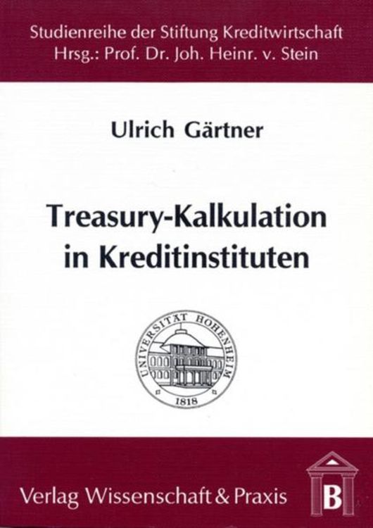 Produktbild: Treasury-Kalkulation in Kreditinstituten.