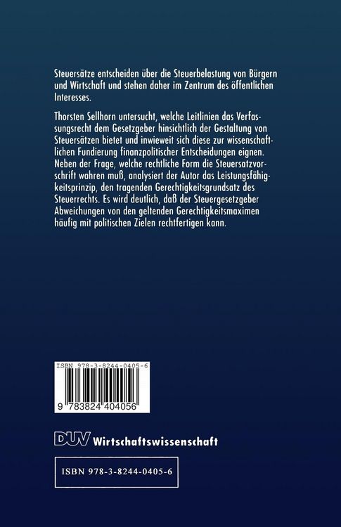 Produktbild: Steuersatz und Verfassungsrecht