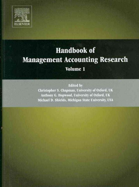 Produktbild: Handbooks of Management Accounting Research