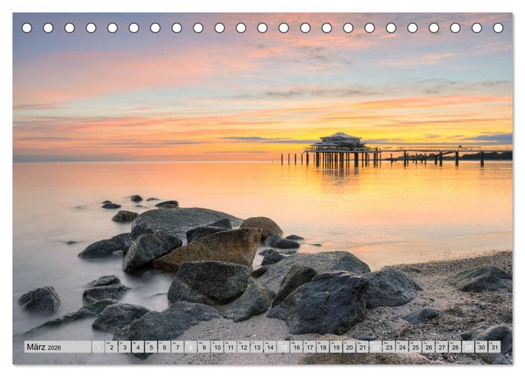 Produktbild: Wundersch&ouml;ne Ostsee - Traumhafte Stimmungen entlang der K&uuml;ste (Tischkalender 2026 DIN A5 quer), CALVENDO Monatskalender