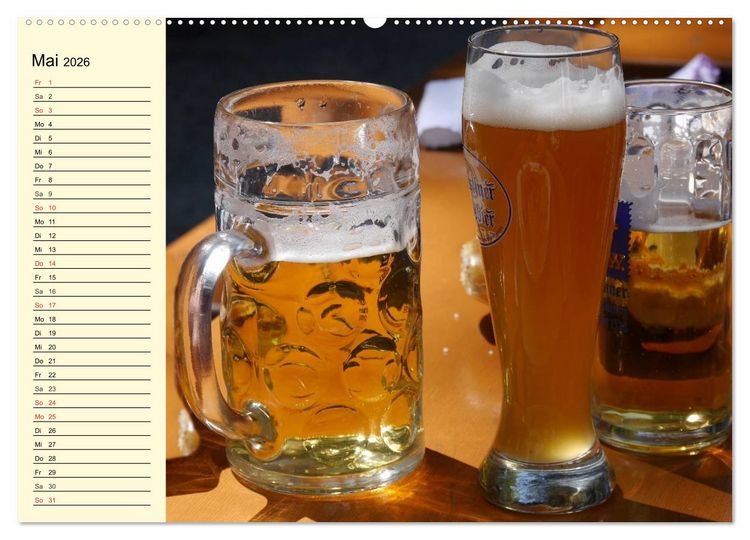 Produktbild: Bier. Die Kunst des Bierbrauens. Impressionen (Wandkalender 2026 DIN A2 quer), CALVENDO Monatskalender